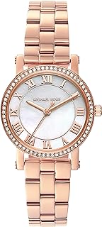 Michael Kors Norie Analog White Dial Gold Band Women's Stainless Steel Watch-MK3558